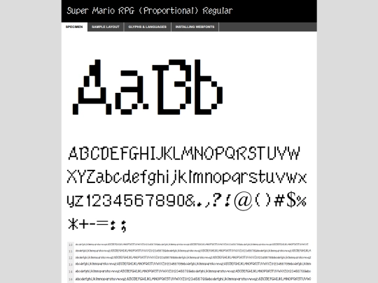 font/super-mario-rpg-proportional-demo screenshot
