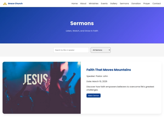 chruchmobile/sermons screenshot