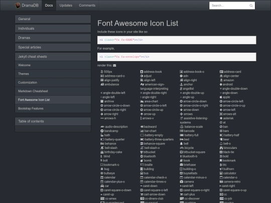 font-awesome screenshot