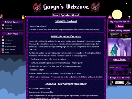 updates screenshot