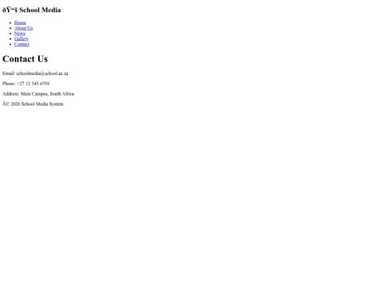 School Media System/contact screenshot