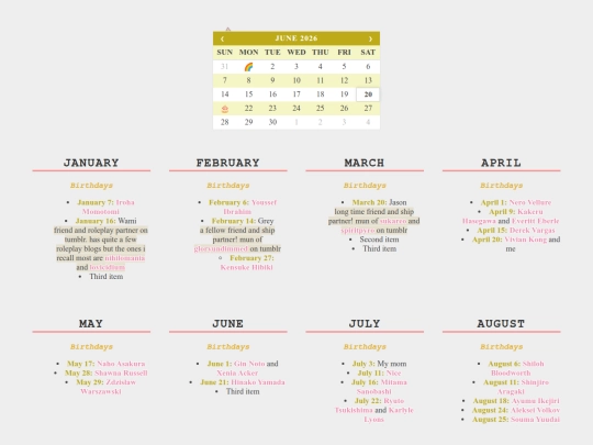 birthdaytracker screenshot