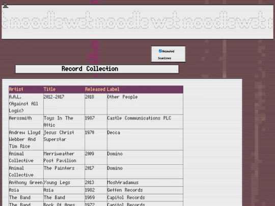 recordCollection screenshot