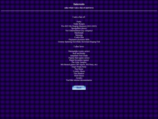 interests screenshot