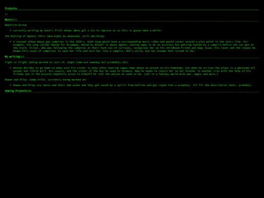 projects screenshot