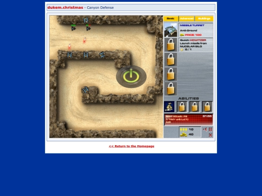 dukem/games/canyondefense screenshot
