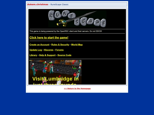 dukem/games/runescape2001 screenshot