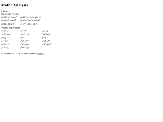 matheanal screenshot