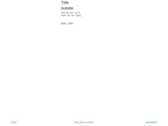 poems/template screenshot