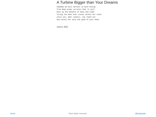 poems/turbine screenshot