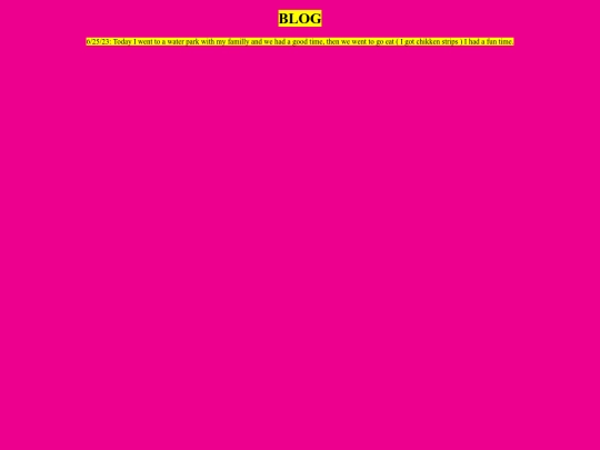 Blog screenshot