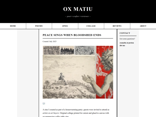 blog/zine posts/writpeacesings screenshot