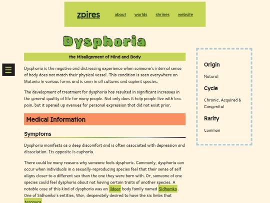 worlds/universes/mutania/encyclopedia/science-medicine/conditions/dysphoria screenshot