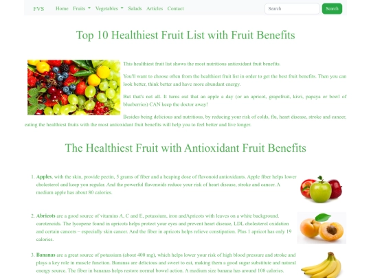 articles screenshot