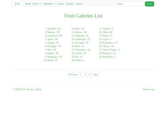 calorie-article screenshot