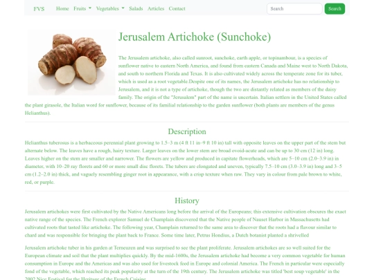 sunchoke screenshot
