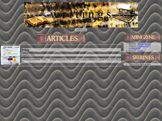 writings screenshot