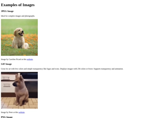 images-example screenshot