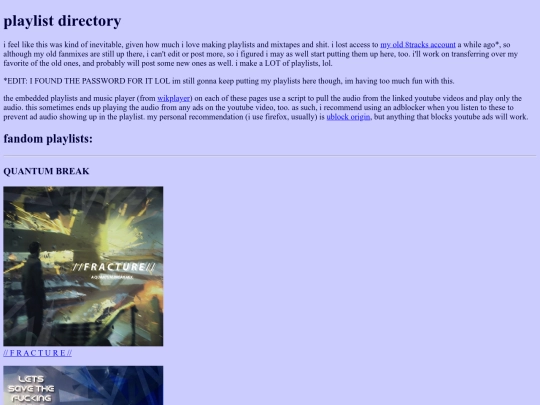 playlists/directory screenshot