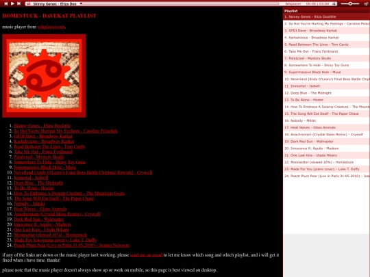 playlists/fandom/davekat screenshot