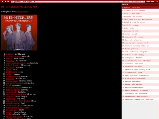playlists/fandom/my-bleeding-clock screenshot