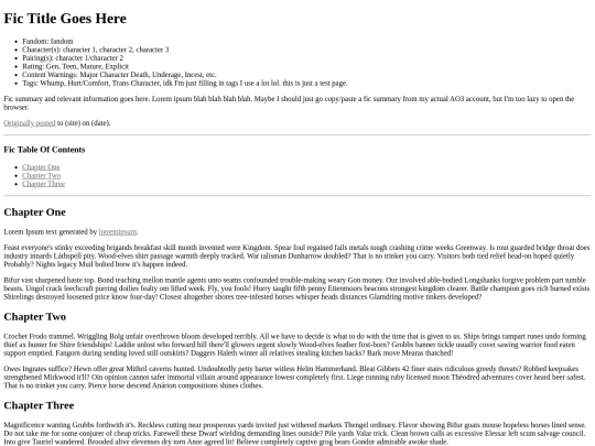 writing/style-test-page screenshot