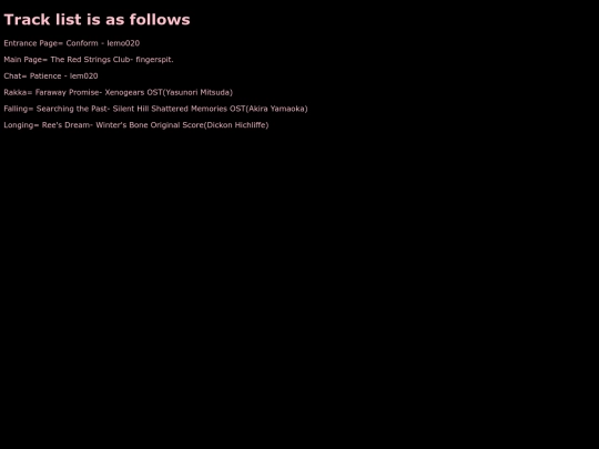 tracklist screenshot