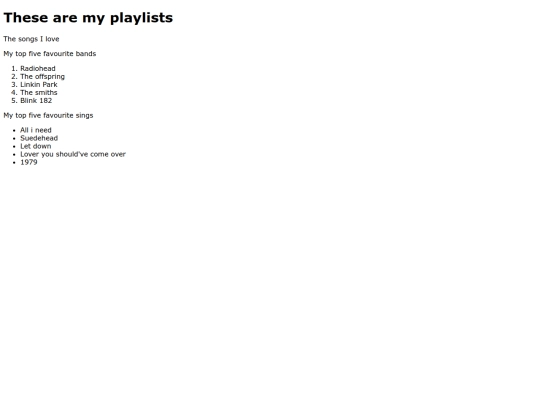 My playlists/Myplaylists screenshot