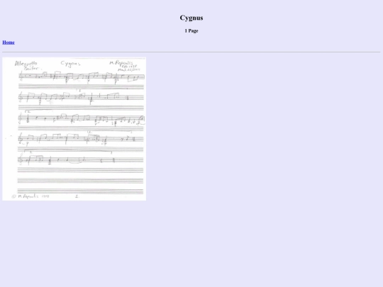 Cygnus Page 1 screenshot