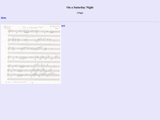 On A Saturday Night Page 1 screenshot