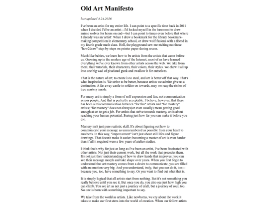 old-art-manifesto screenshot