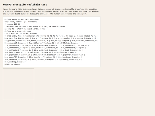 risocam/gputest screenshot