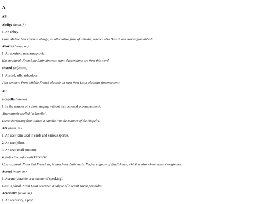 dictionaryaf screenshot