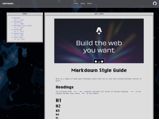 blog/markdown-style-guide screenshot