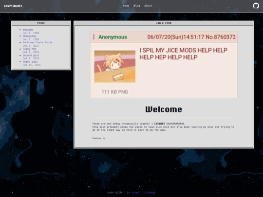 blog/welcome screenshot