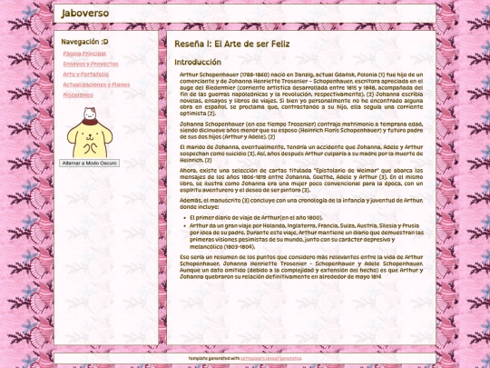 pages/Proyectos/elartedeserfeliz screenshot