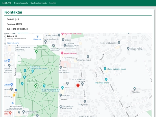 kontaktai screenshot