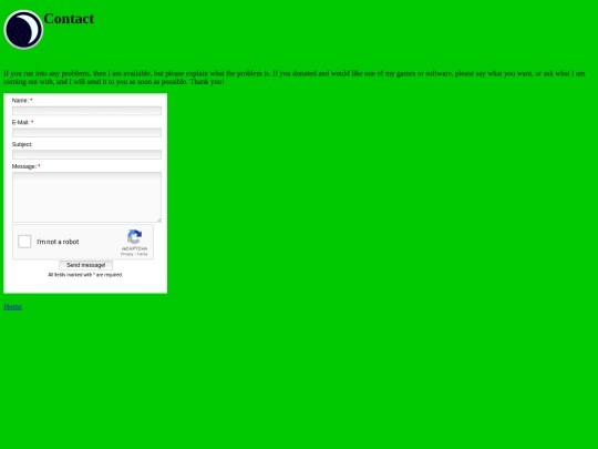 about/contact screenshot