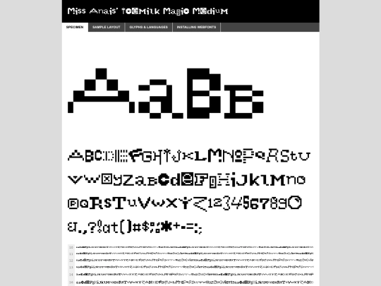 Font/missanaisicemilkmagic-gelg-demo screenshot