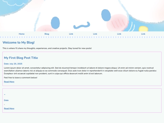 Blog screenshot