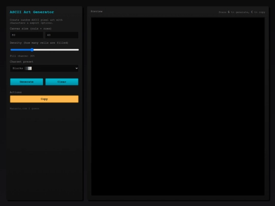 ascii screenshot