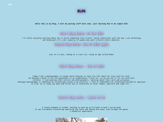 Blog screenshot