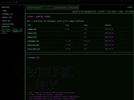 index screenshot