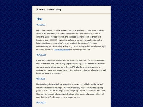 blog screenshot