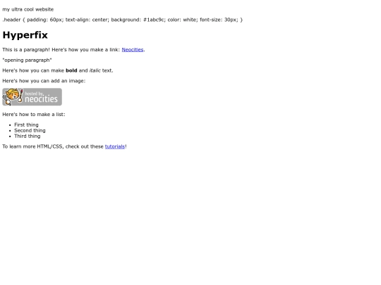 index screenshot