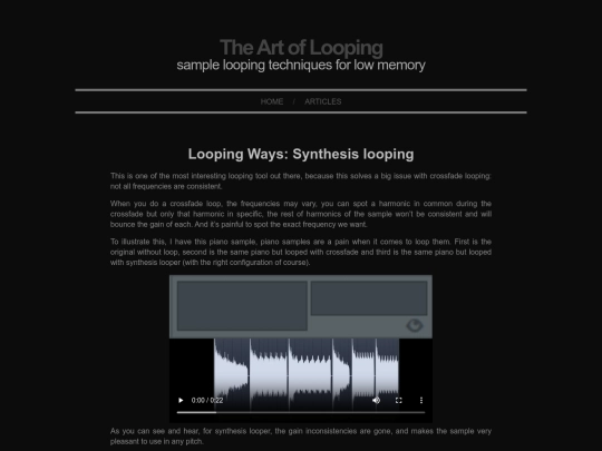 articles/synthesislooping screenshot