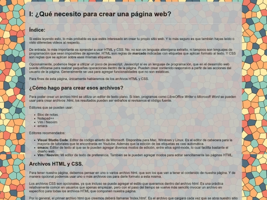 indie-web/que-necesito screenshot