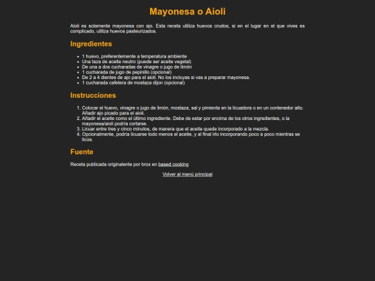 viejapagina/cocina-chafa/MayonesaAioli screenshot