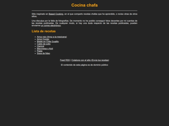 viejapagina/cocina-chafa screenshot