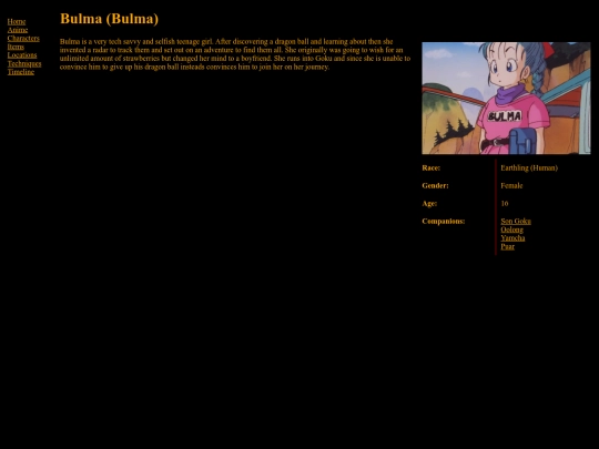 Characters/Bulma screenshot